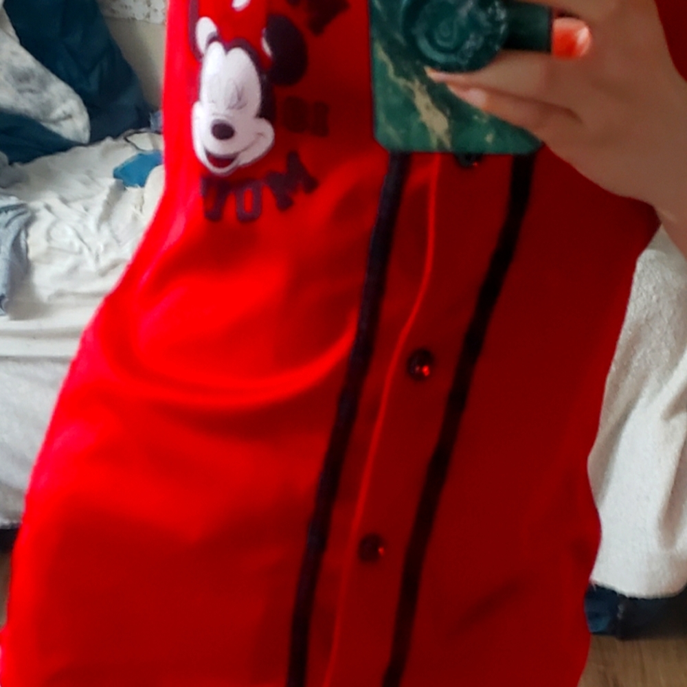 Minnie Mouse sporty button down jersey